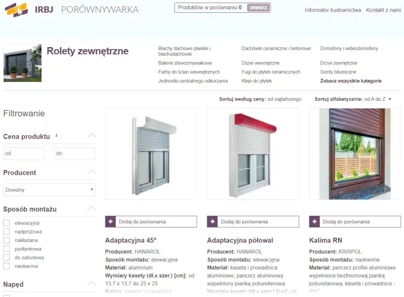 mechanizmy rolet rodzaje porównanie